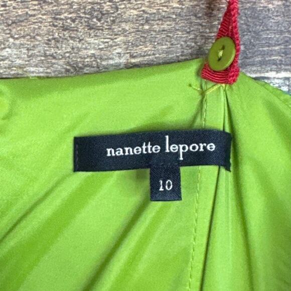 Nanette Lepore Dis Rose Tropical Floral Strapless Sheath Dress Size 10 - Picture 10 of 12